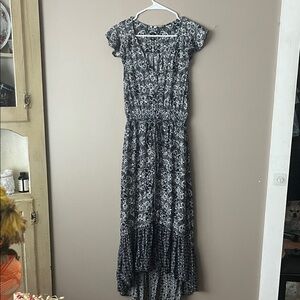 Lucky Brand Navy and White Maxi Dress